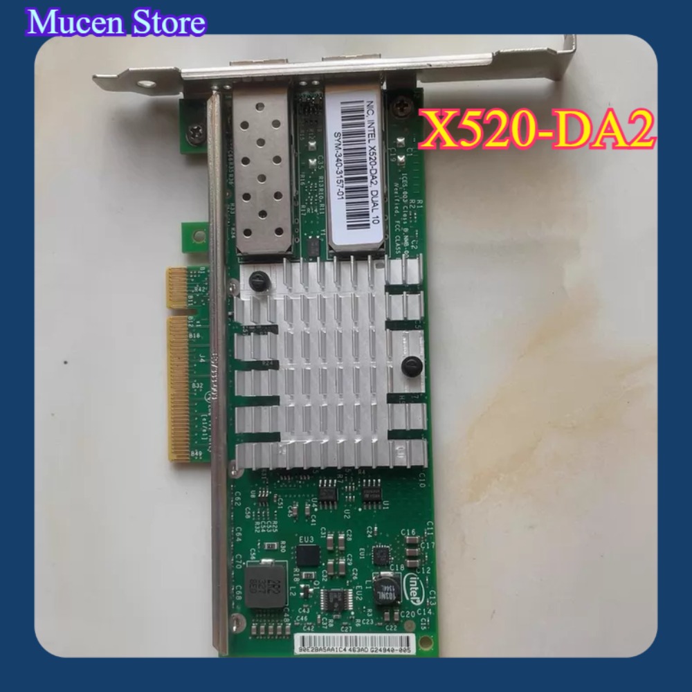 10Gb Sfp+ Pcie Network Card Dual Port - بطاقة شبكة X520-DA2 10Gb SFP+ PCI-E،