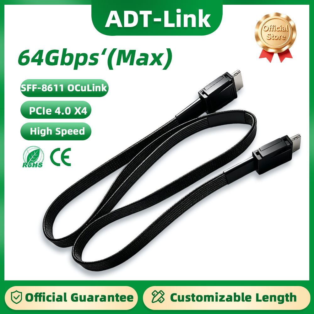 External Gpu Dock Pcie 4.0 Oculink - كابل تمديد ADT-Link 64 جيجابت ذكر