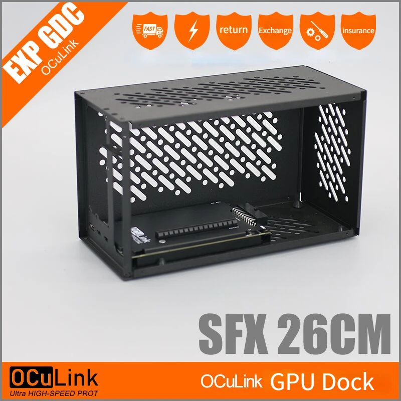 External Gpu Dock Pcie 4.0 Oculink - صندوق بطاقة رسومات خارجي من الألومنيوم