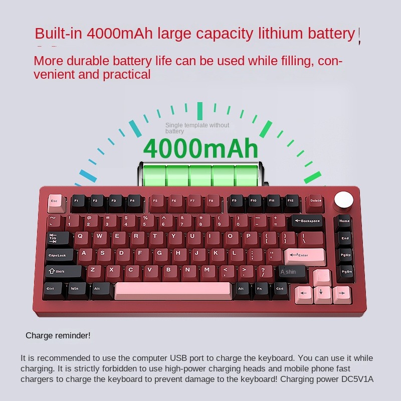 طقم لوحة مفاتيح ميكانيكية HJSD - مراجعة Mechanical Keyboard Barebone Aluminum Gasket 75 وسعره