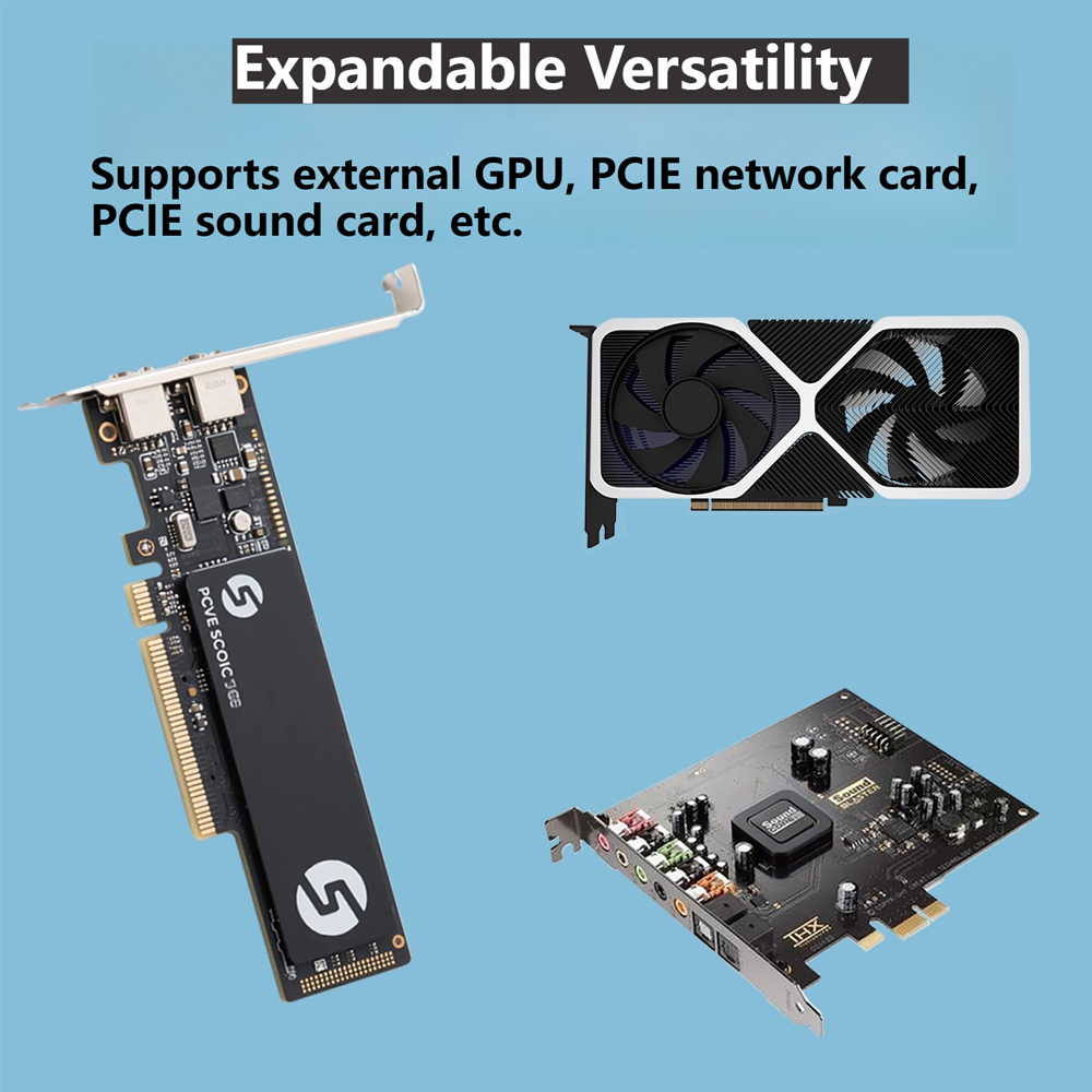 قاعدة توصيل بطاقة الرسومات Ocu - مراجعة External Gpu Dock Pcie 4.0 Oculink وسعره