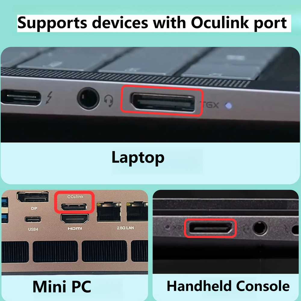 قاعدة توصيل بطاقة الرسومات Ocu - مراجعة External Gpu Dock Pcie 4.0 Oculink وسعره
