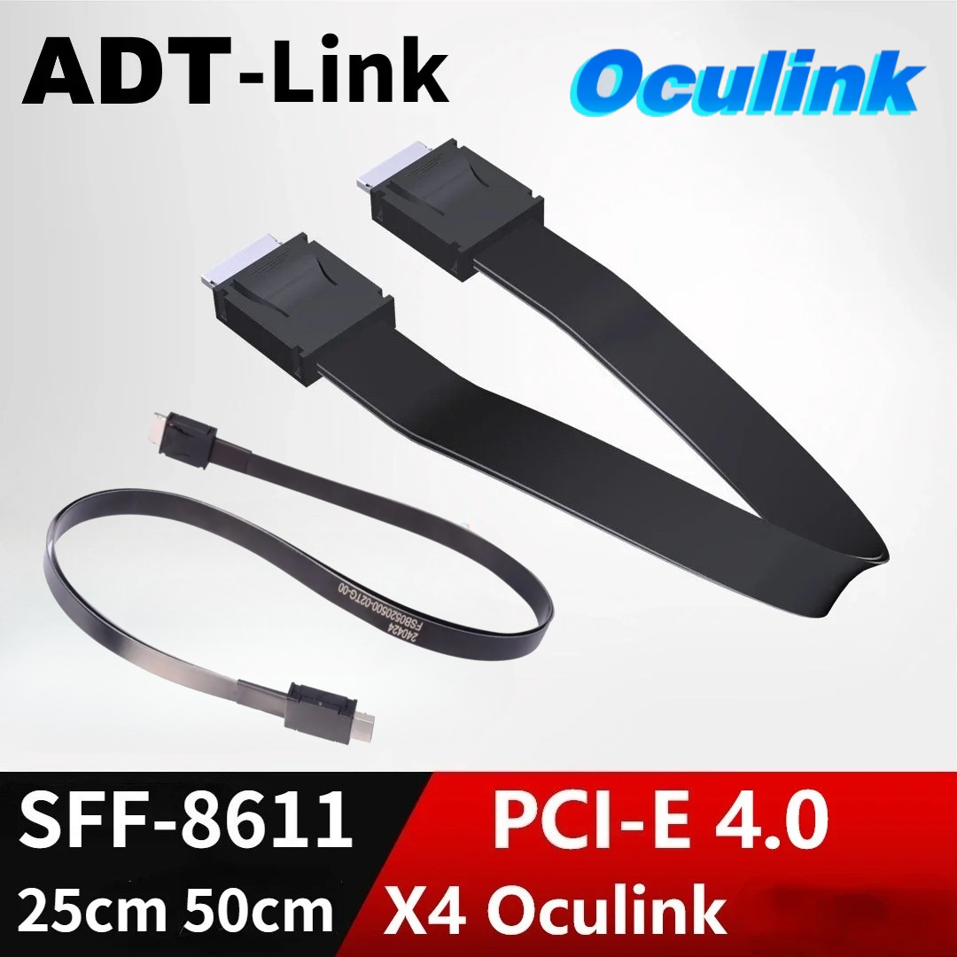 ADT PCI-E 4.0 X4 SFF-8611 ذكر  - مراجعة External Gpu Dock Pcie 4.0 Oculink وسعره