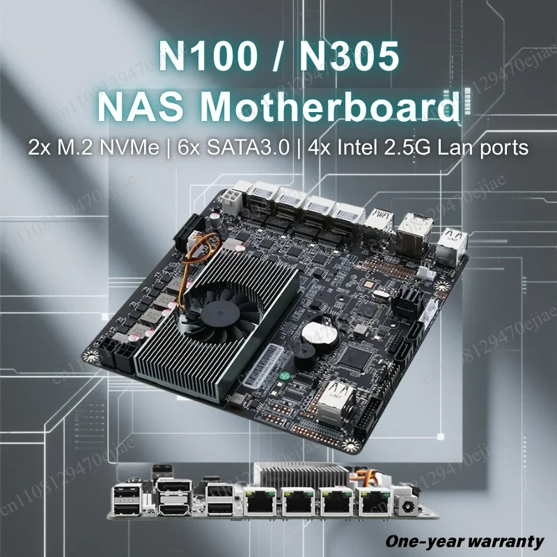 لوحة أم N100 Mini ITX NAS مع ذ - مراجعة Nas Motherboard N100 6 Sata وسعره