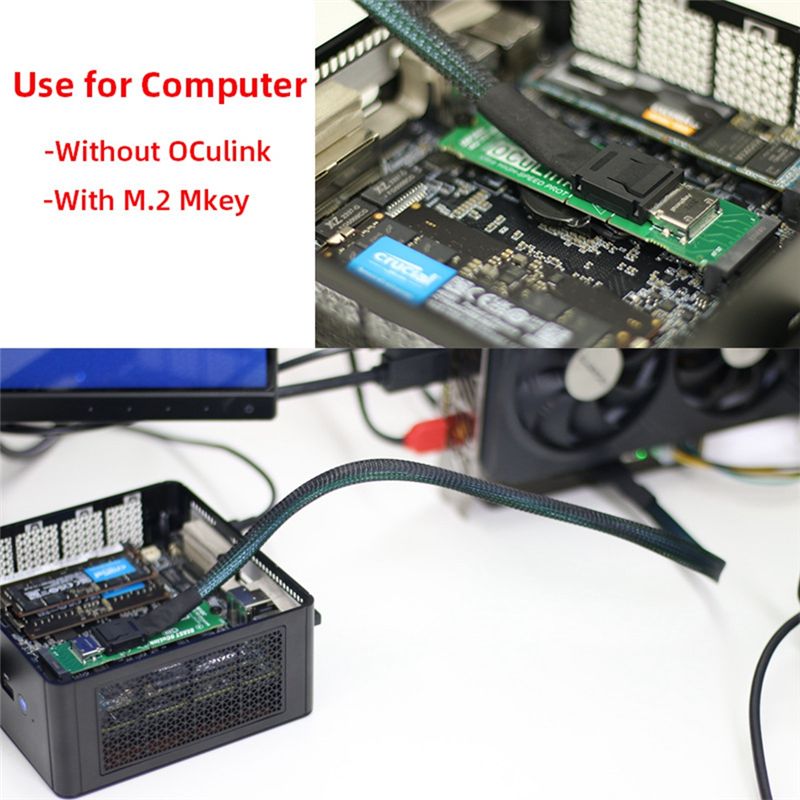 محول AY14 -M.2 MKEY إلى OCULIN - مراجعة External Gpu Dock Pcie 4.0 Oculink وسعره