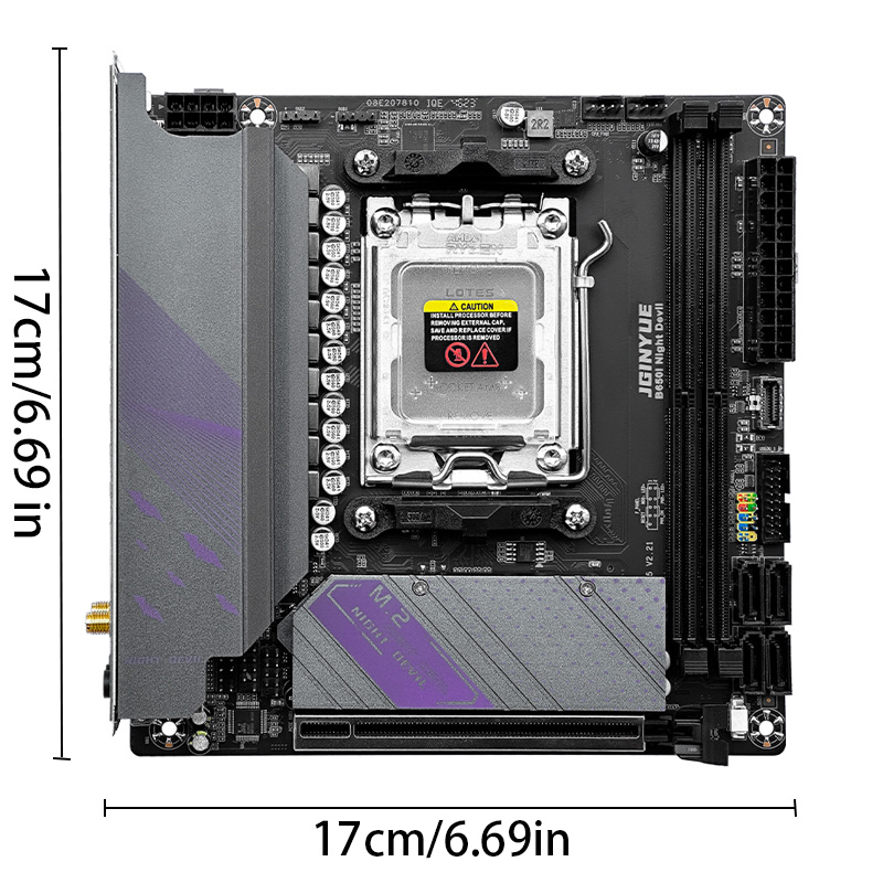 اللوحة الأم JGINYUE B650I Nigh - مراجعة B650 Itx Motherboard Wifi وسعره