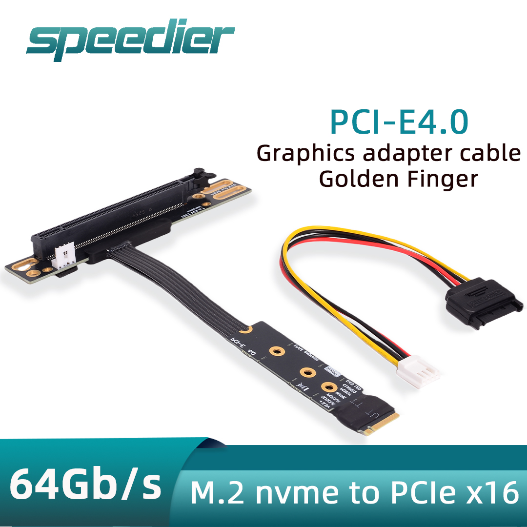 M.2 NVME إلى PCIe X16 90 درجة  - مراجعة Pcie 4.0 X16 Riser Cable 90 Degree وسعره