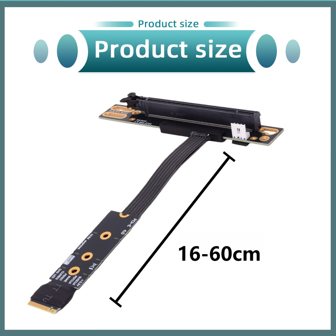 M.2 NVME إلى PCIe X16 90 درجة  - مراجعة Pcie 4.0 X16 Riser Cable 90 Degree وسعره