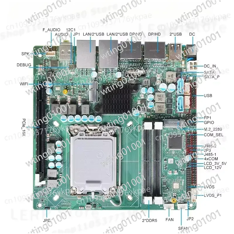 لوحة أم صناعية مدمجة من الجيل  - مراجعة Lga 1700 Ddr5 Itx Motherboard وسعره