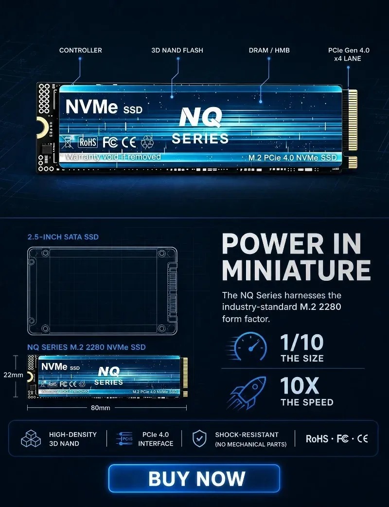 قرص SSD من نوع NQ بسعة 2 تيراب - مراجعة M.2 Nvme 4Tb Pcie 4.0 Ssd وسعره